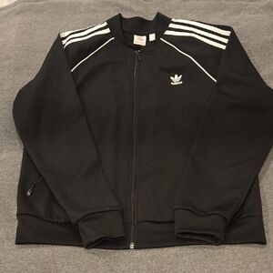 Adidas Black Jacket with White Accents